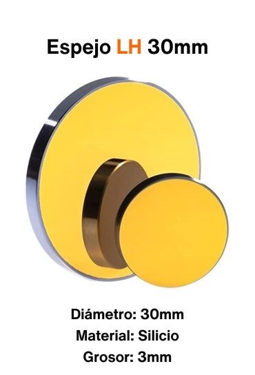 Espejo LH diámetro 30mm  y 3mm de grosor silicio
