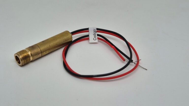 Puntero Rojo D:8mm roscado, L:36mm largo 3.3Vdc AEON